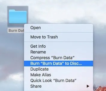 burn data disc mac