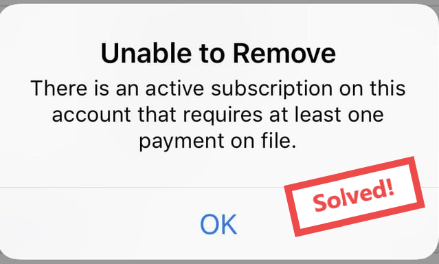 remove payment method from apple id