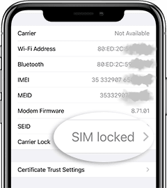 carrier lock on iphone