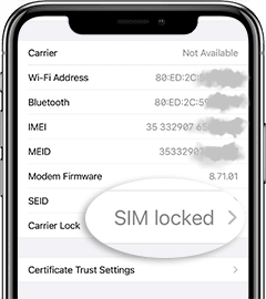 iphone is sim locked