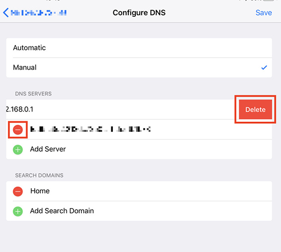 changer dns sur ipad