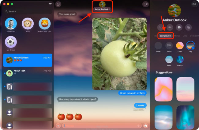 change ios 26 imessage background