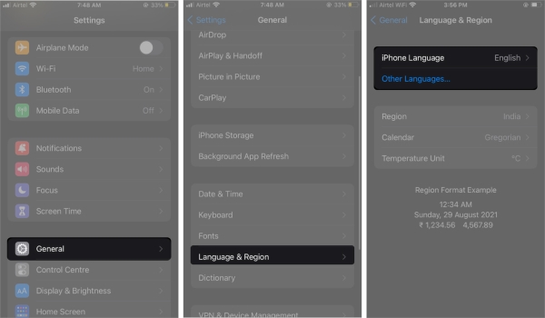redownload the language in settings