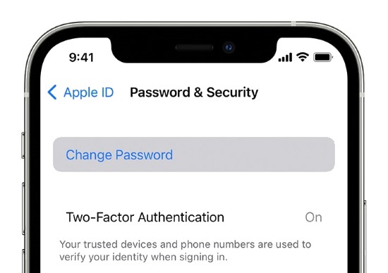 reset password using a trusted iphone and ipad