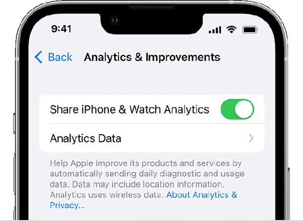 check analytic data