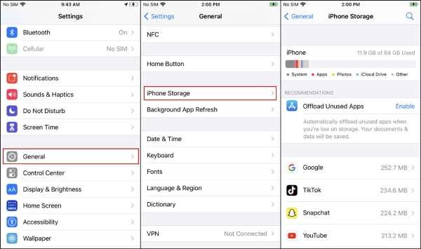 fix laggy iphone by managing iphone storage