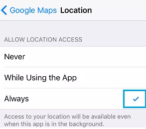 check location settings on your iphone