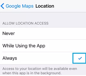 check location settings on your iphone