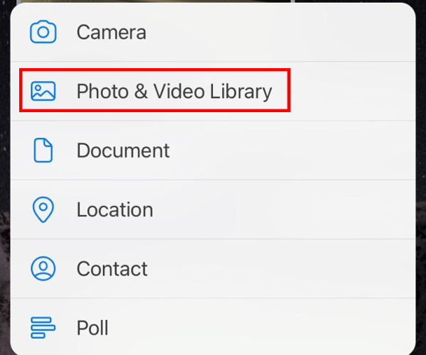 choose photo and video library