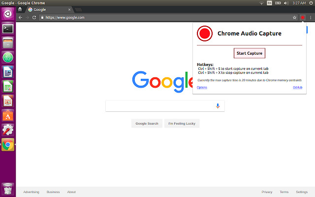 chrome audio capture