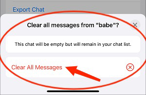 clear all messages on message