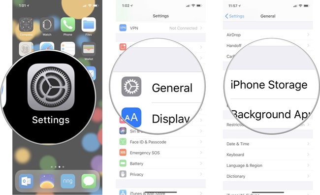 clear app cache data on iphone