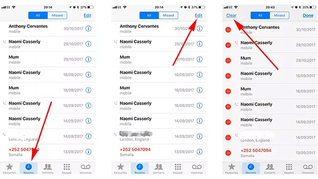 clear call logs