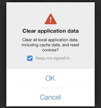 clear google map application data