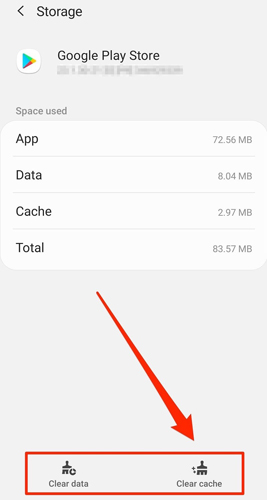 clear google play cache