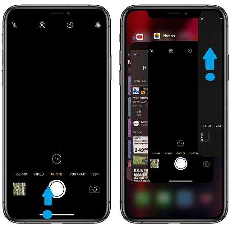 close camera app on iphone