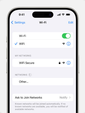 connect to wifi with a strong signal