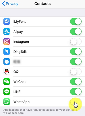 whatsapp contacts not showing