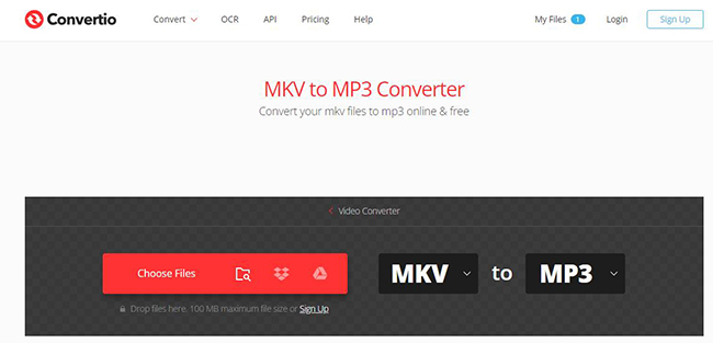 convertio mkv to mp3