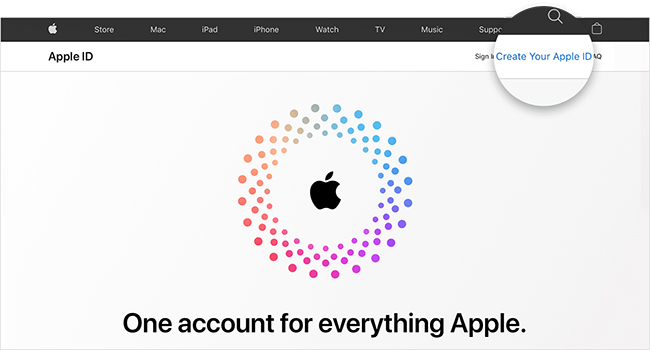 create apple id via a browser