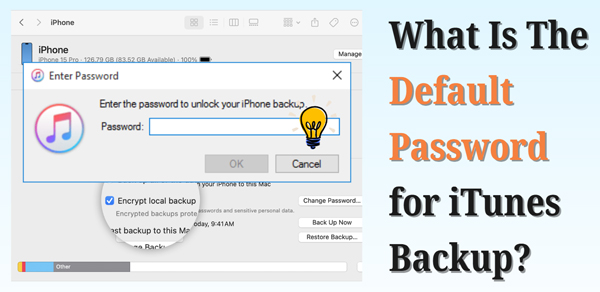 default password for itunes backup
