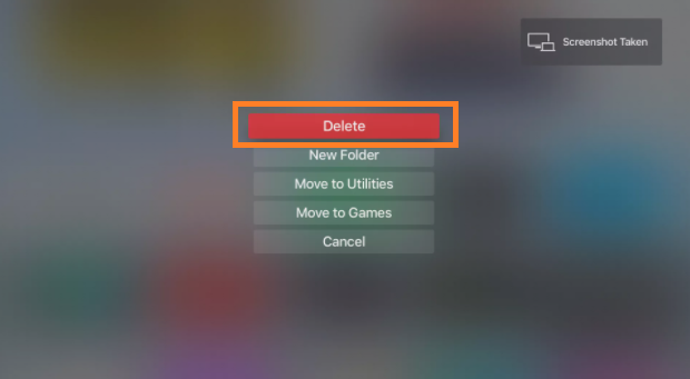 delete apps on apple tv