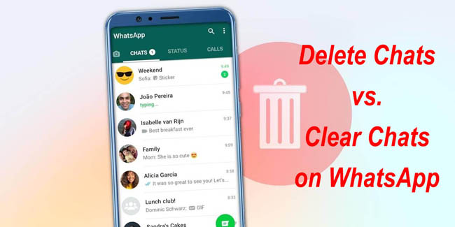 delete chat vs clear chat on whatsapp
