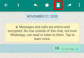 delete chats on whatsapp