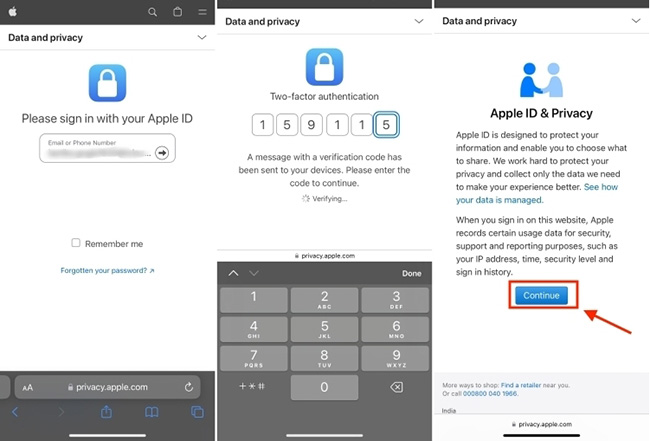 delete icloud login