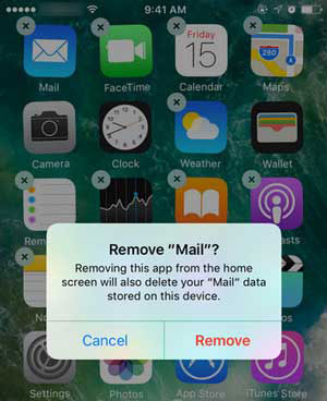 delete mail app