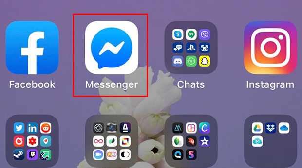 delete messenger on home screen and download again