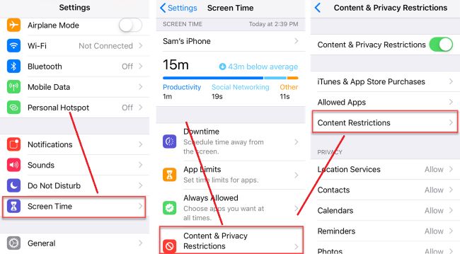 disable iphone private browsing on other browsers