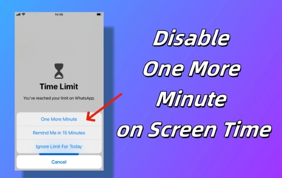 how to disable one more minute on screen time