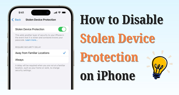 how to turn off stolen device protection on iphone