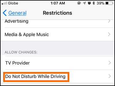 check restriction settings when iphone gets stuck on do not disturb
