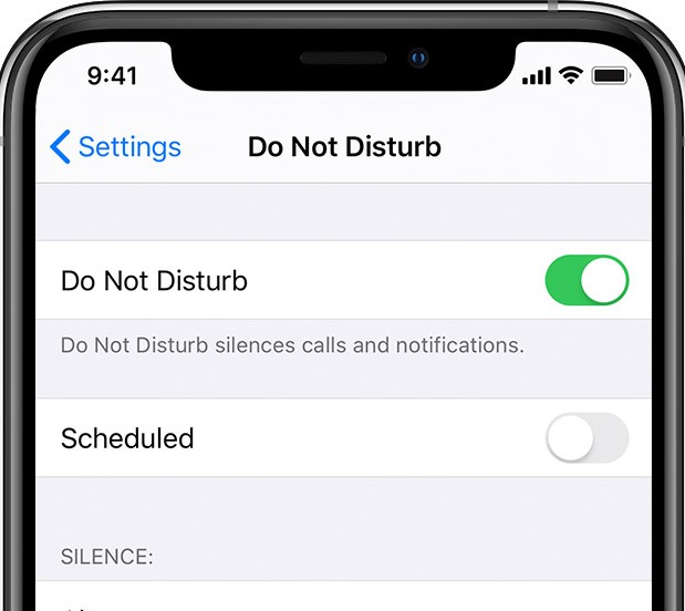 turn off the do not disturb button