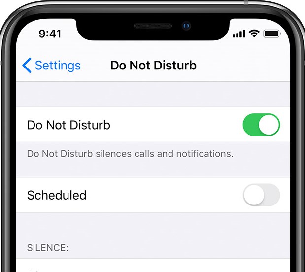 disable do not disturb mode