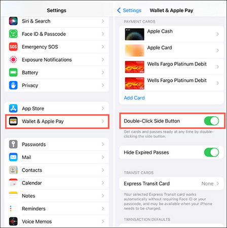 double click side button