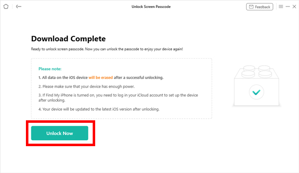 unlock iphone after downloading firmware package on anyunlock