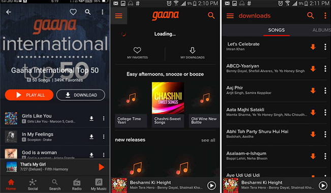 how to download songs from gaana app