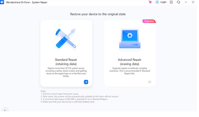 drfone system repair ios
