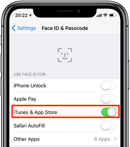 enable face id for payment on iphone