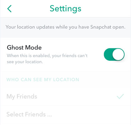 turn off ghost mode