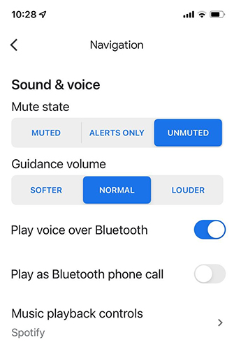 enable goodle maps voice navigation