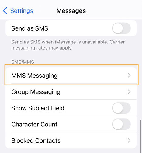 enable mms messaging