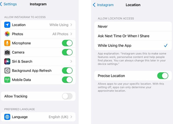 verify imessage location permission