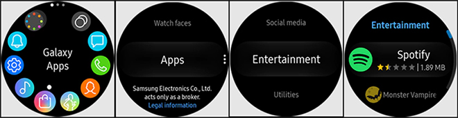 install spotify app on samsung watch