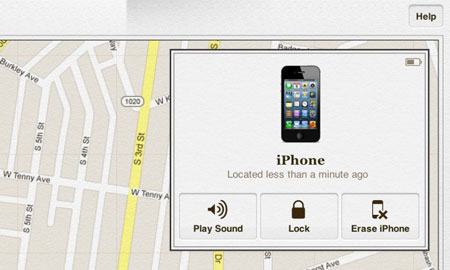 erase iphone via icloud