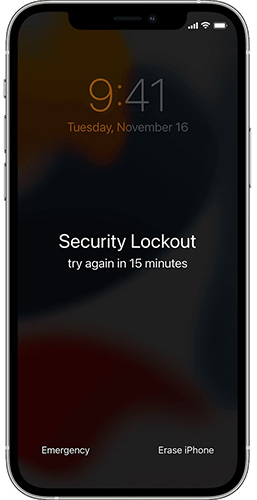erase iphone wont take passcode via ios feature