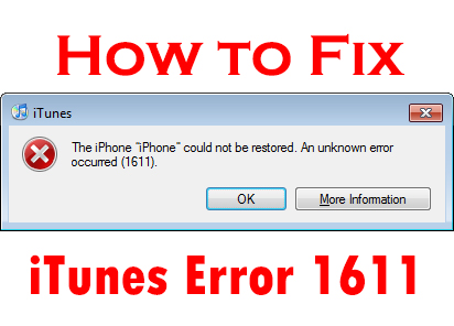 error 1611 iphone 5